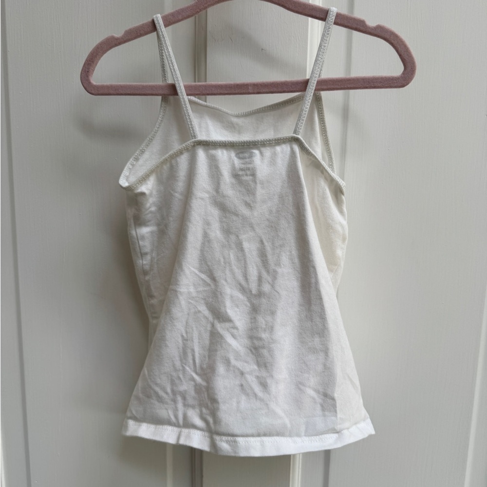 NWOT Old Navy 3T Girls White Fitted Sleeveless Camisole Shirt Blouse - Picture 3 of 3
